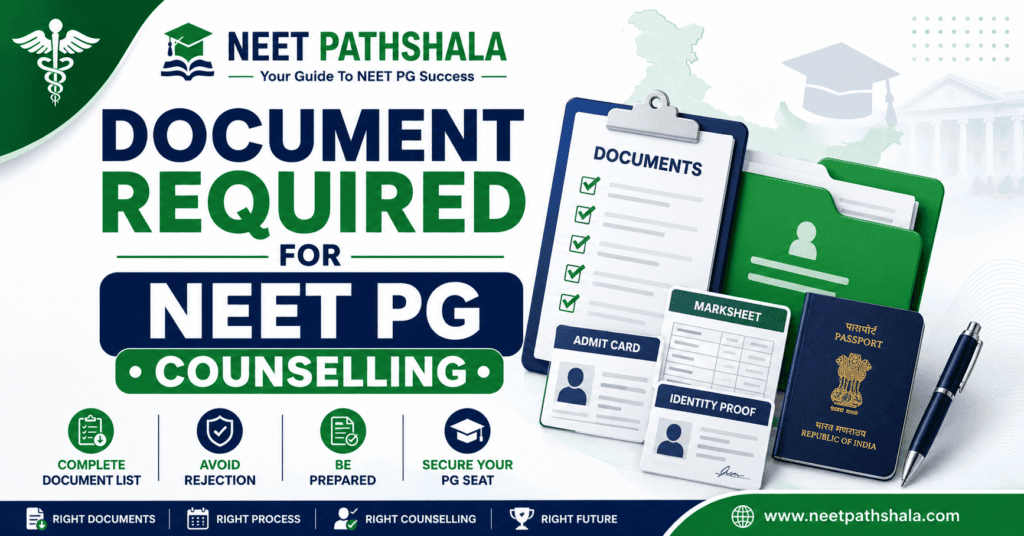 Rajasthan NEET PG Counselling Documents