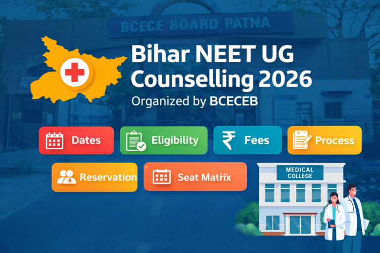 Bihar NEET UG Counselling 2026: Complete Process, Eligibility, Rules, Fees, Reservation & Admission Guide