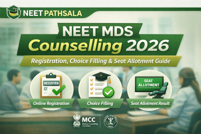 NEET MDS Counselling 2026: Complete Process, Dates, Registration, Fees & Seat Allotment