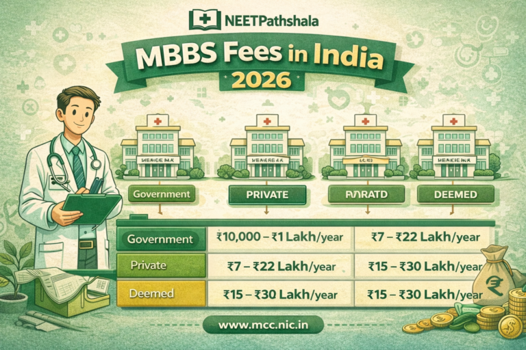 NEET UG 2026: Complete State-Wise Fee Structure for Government Medical Colleges