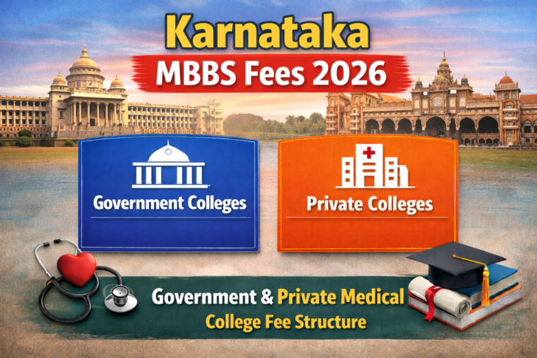 Karnataka MBBS Fees 2026: Government & Private Medical College Fee Structure