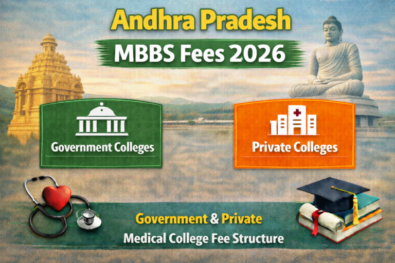 andhra pradesh mbbs fees government and private medical colleges