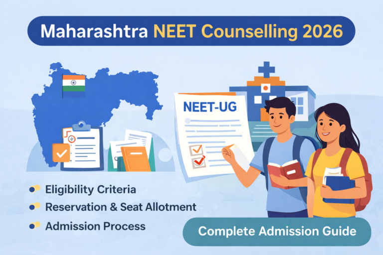 Maharashtra NEET Counselling 2026: Complete Process, Eligibility, Rules, Fees, Reservation & Admission Guide