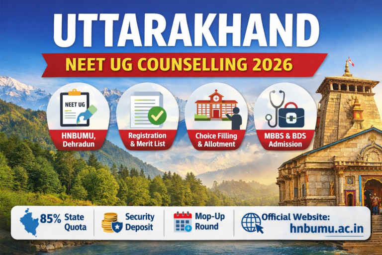 Uttarakhand NEET UG Counselling 2026: Complete Process, Eligibility, Rules, Fees, Reservation & Admission Guide